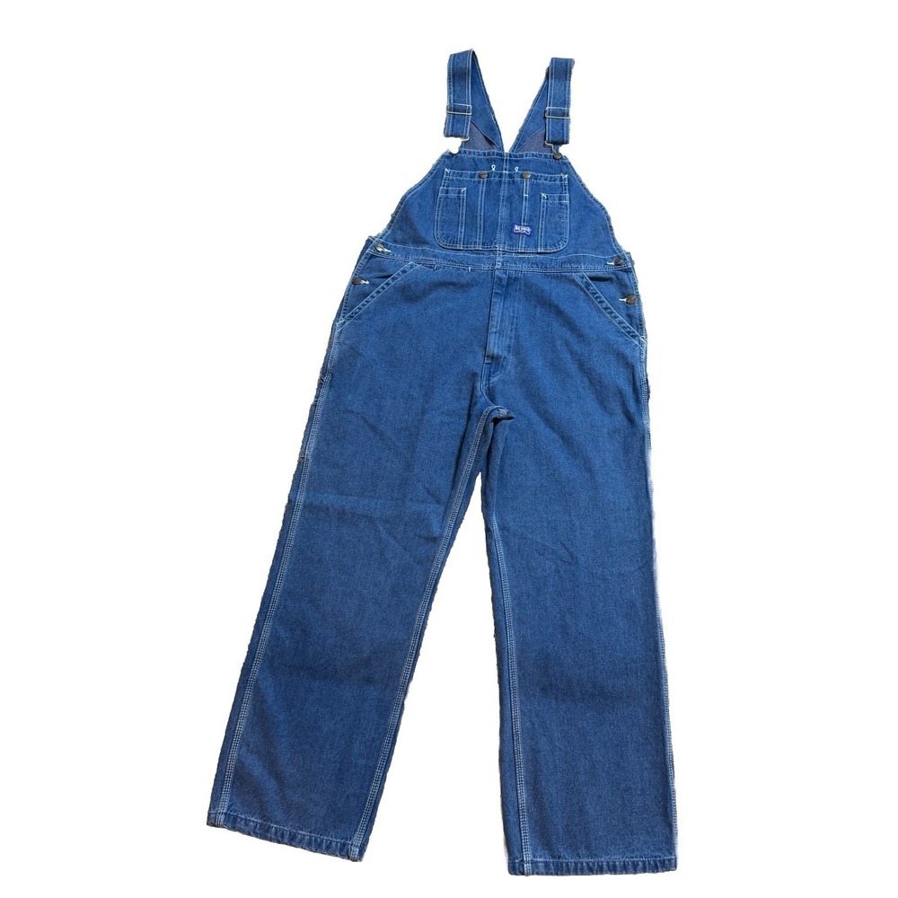 New BIG SMITH Overalls Jeans Denim Blue 38x30  USA‎ NWT Mens Work Bibs Chore